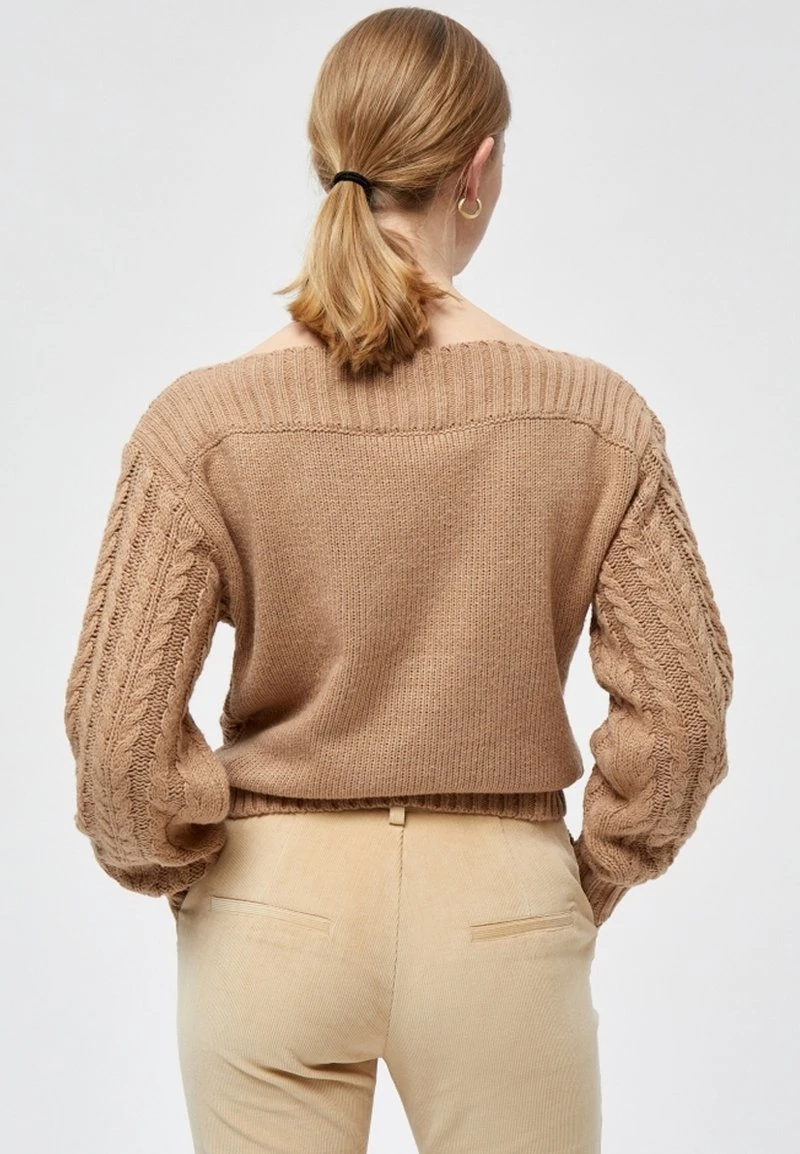 Minus RAQUEL Pullover Light Leather Brown Melange Femme 5 Minus RAQUEL Pullover Light Leather Brown Melange Femme – Image 3