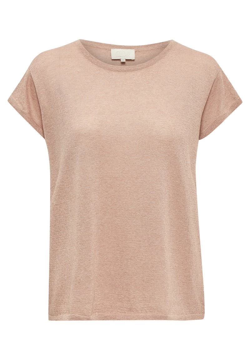 Minus CARLINA T Shirt Basique Powder Rose Lurex Femme 7 Minus CARLINA T Shirt Basique Powder Rose Lurex Femme – Image 5