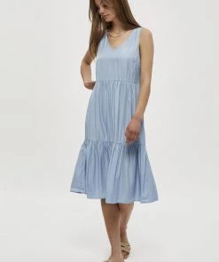 Minus JENNA Robe De Jour Powder Blue Femme