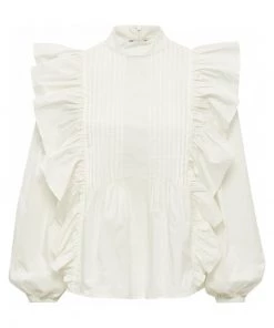 Minus YURI Blouse Broken White Femme -SOLDES D'ÉTÉ - Minus Fashion 396be771ca1e44cfa7d931b6ac4bb09e