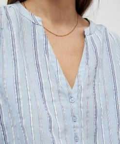 Minus Femme TANJA Tunique Powder Blue Stripe -SOLDES D'ÉTÉ - Minus Fashion 3b71e712ccd642539e0cdbe23f06e396