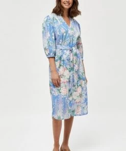 Minus KATHLEEN Robe De Jour Blue Bell Femme -SOLDES D'ÉTÉ - Minus Fashion 3dd8d37c3df244cd9f77e2946f7f0964
