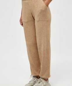 Minus LUPI Pantalon De Survêtement Light Leather Brown Melange Femme