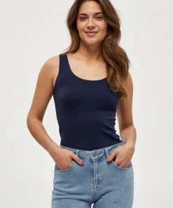 Minus CLARICE Débardeur Black Iris Femme