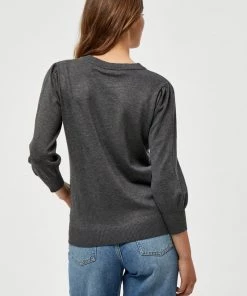Minus Femme MERSIN Pullover Dark Grey Melange -SOLDES D'ÉTÉ - Minus Fashion 3f8ed12a55444cbfa00636bad829ef85