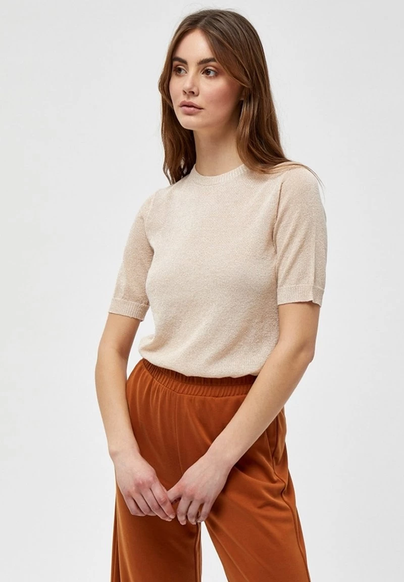 Minus Femme PAMELA T Shirt Basique Medal Gold Melange/lurex 3 Minus Femme PAMELA T Shirt Basique Medal Gold Melange/lurex