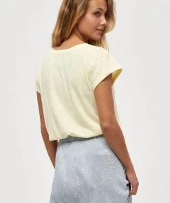 Minus Femme LETI T Shirt Basique Lemon Sorbet -SOLDES D'ÉTÉ - Minus Fashion 418e36dc329c4a91a5390cfc99306b3c