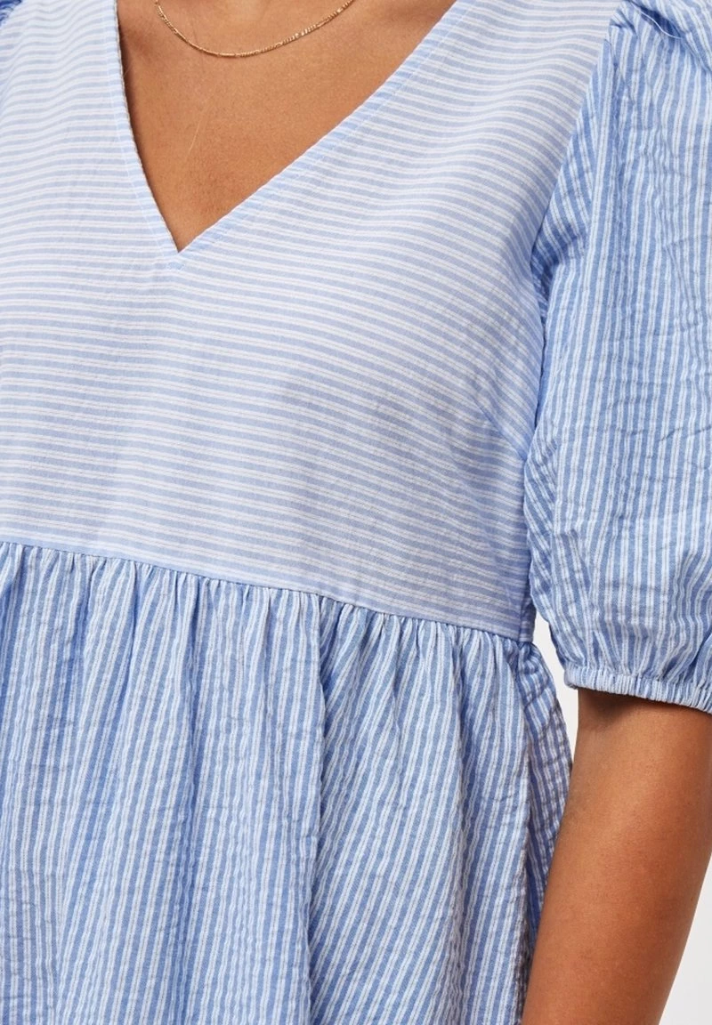 Minus FIA Robe Longue Blue Stripe Femme 6 Minus FIA Robe Longue Blue Stripe Femme – Image 4