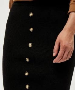 Minus MARANOLA Jupe Crayon Black Femme -SOLDES D'ÉTÉ - Minus Fashion 45aaf8580b2e44f88d9105e95eb90e97