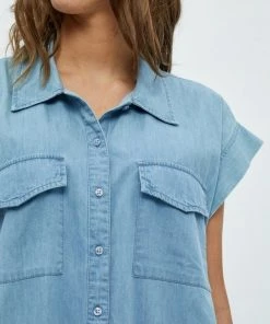 Minus Femme Chemisier Powder Blue -SOLDES D'ÉTÉ - Minus Fashion 45fcba4f26bf47b2960457bcba92c29b