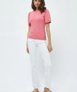 Minus Femme JOHANNA T Shirt Basique Pink Flamingo -SOLDES D'ÉTÉ - Minus Fashion 492e1c387e8844018f6e7132d9cd03c0