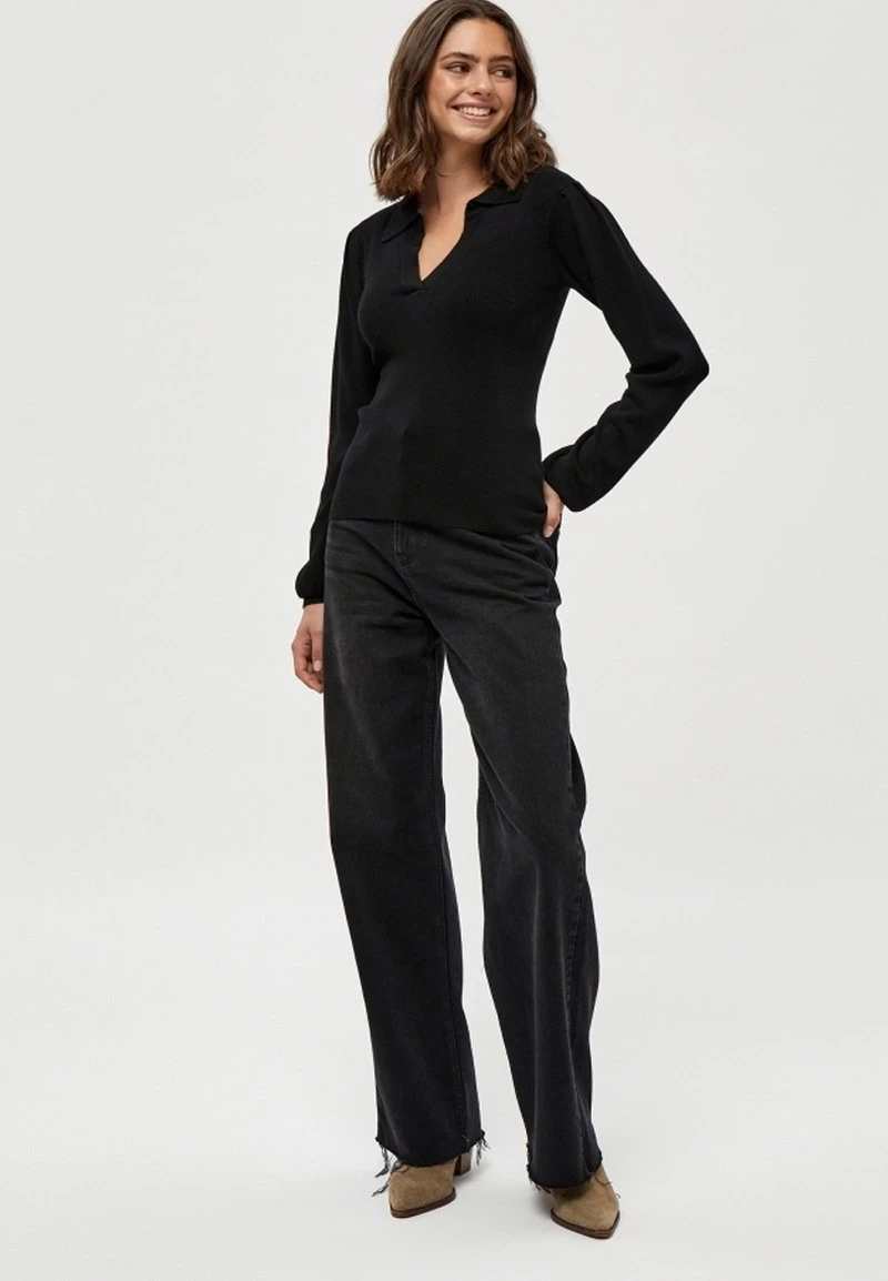 Minus Femme CAMARI Polo Black 4 Minus Femme CAMARI Polo Black – Image 2