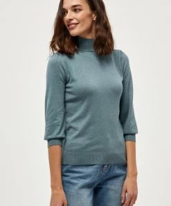 Minus Pullover Blue Zen Melange Femme