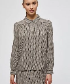 Minus JASMINA Chemisier Shadow Dot Steel Grey Print Femme