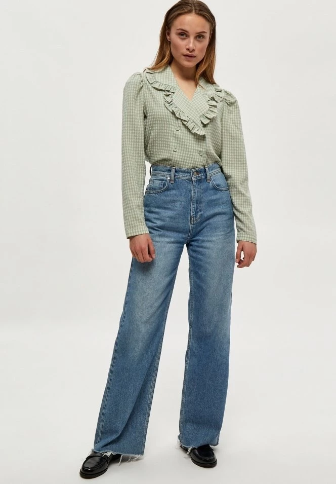 Minus Blouse Green Sand Checked Femme 4 Minus Blouse Green Sand Checked Femme – Image 2