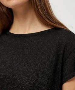 Minus CARLINA T Shirt Basique Black Lurex Femme 11 Minus CARLINA T Shirt Basique Black Lurex Femme -SOLDES D'ÉTÉ - Minus Fashion 4b4e527e048d456a981dedcd40755bb7