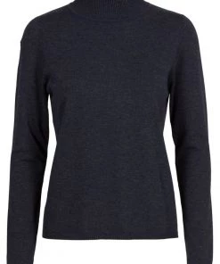 Minus Femme LANA Pullover Black Iris Melang -SOLDES D'ÉTÉ - Minus Fashion 4c95bbf8f8584e77a34b7ceba63096f9