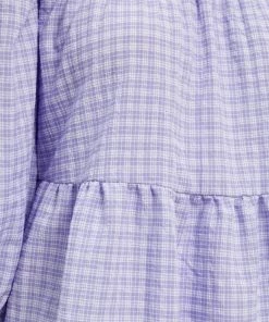 Minus ROWEN Robe De Jour Purple Checked Femme -SOLDES D'ÉTÉ - Minus Fashion 542c096427d3499faeadab724df5f951