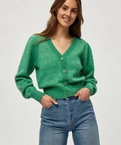 Minus DITA Gilet Apple Green Melange Femme