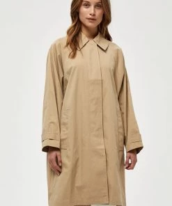 Minus Femme Manteau Court Sand