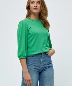Minus JOHANNA 3/4 SLEEVE Pullover Apple Green Femme