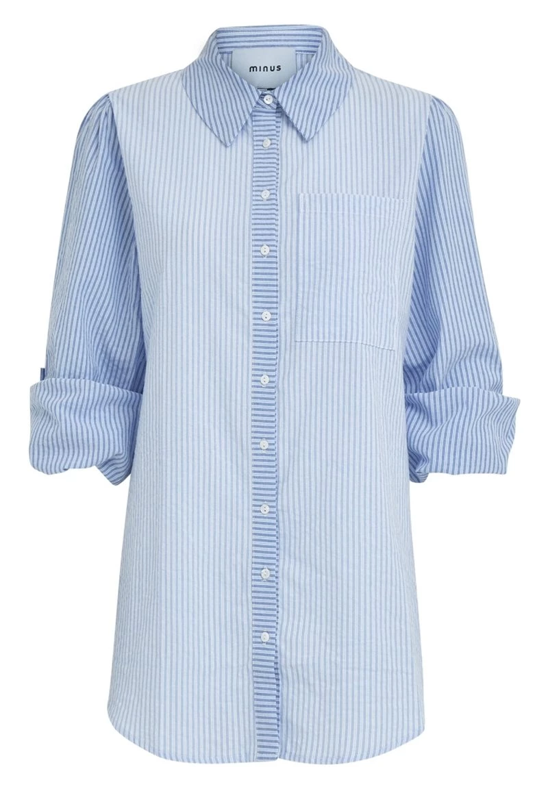 Minus FIA Chemisier Blue Stripe Femme 8 Minus FIA Chemisier Blue Stripe Femme – Image 6
