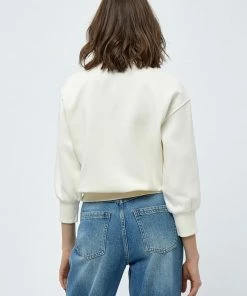 Minus Femme LEONA Sweatshirt Broken White -SOLDES D'ÉTÉ - Minus Fashion 568fc81154434d359c0c10036b190156