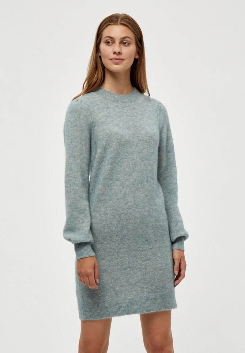 Minus MILLE Robe Pull Misty Blue Melange Femme 3 Minus MILLE Robe Pull Misty Blue Melange Femme