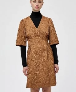 Minus Femme ESME Robe De Jour Leather Brown