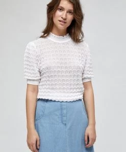 Minus BECCA TEE T Shirt Imprimé Cloud Dancer Femme