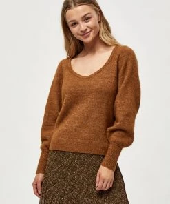 Minus Femme MILLE Pullover Rustic Brown Melange