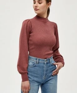 Minus MERINA Pullover Ruby Melange Femme