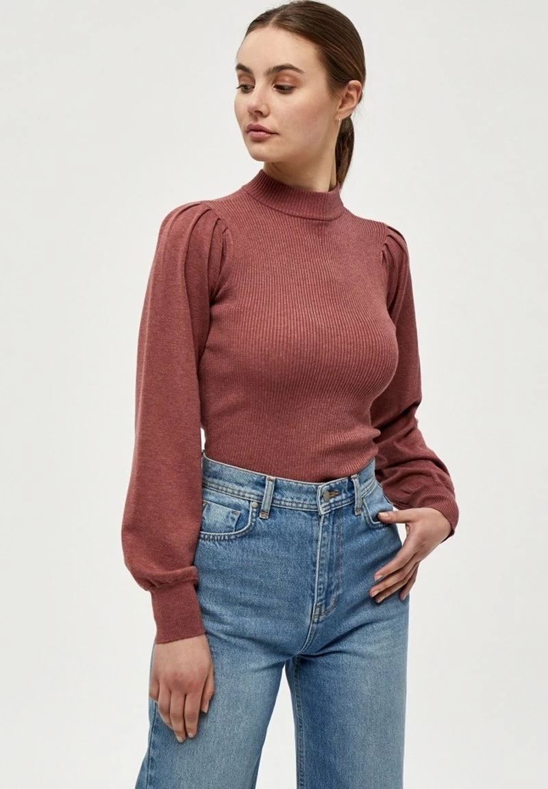 Minus MERINA Pullover Ruby Melange Femme 3 Minus MERINA Pullover Ruby Melange Femme