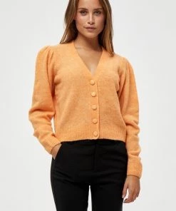 Minus Femme Gilet Apricot Tan Melange