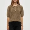 Minus Femme MILLE Polo Sand Melange -SOLDES D'ÉTÉ - Minus Fashion 61f91262182444dfaf70b684462d960f