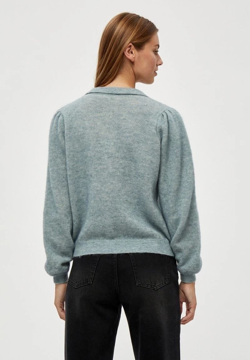 Minus Gilet Misty Blue Melange Femme 6 Minus Gilet Misty Blue Melange Femme – Image 4