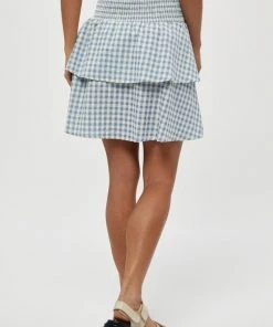 Minus VALIKA Jupe Trapèze Blue Femme -SOLDES D'ÉTÉ - Minus Fashion 64ea6b7a7c774103850adff4b497279e