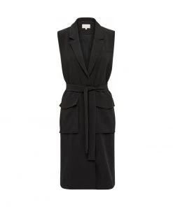 Minus CATALINA Veste Sans Manches Black Femme -SOLDES D'ÉTÉ - Minus Fashion 654a4c9c5e7d4ae8ba37afd95e54397e