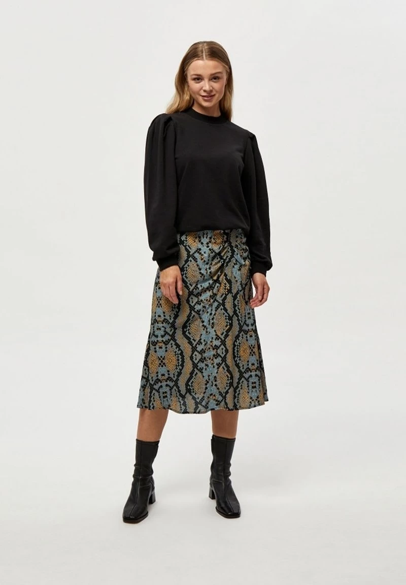 Minus Jupe Trapèze Misty Blue Snake Print Femme 4 Minus Jupe Trapèze Misty Blue Snake Print Femme – Image 2