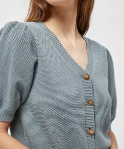 Minus JOSSA Gilet Misty Blue Femme -SOLDES D'ÉTÉ - Minus Fashion 688d8d08ea5b4bdb84b5168150b4a2c2