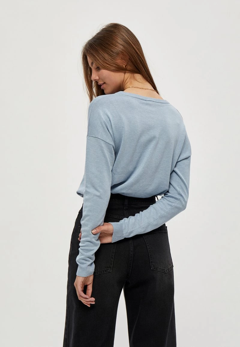 Minus ELNE Pullover Dusty Blue Melange Femme 5 Minus ELNE Pullover Dusty Blue Melange Femme – Image 3