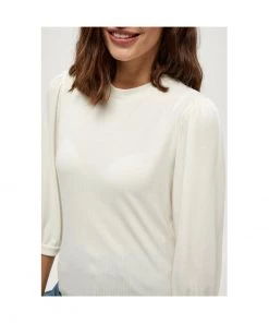 Minus JOHANNA 3/4 SLEEVE Pullover Cloud Dancer Femme -SOLDES D'ÉTÉ - Minus Fashion 6bc9df830f3745e8bccdb2b0c7f2b7a0