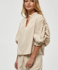 Minus SAVIA Blouse Sand Stripes Femme