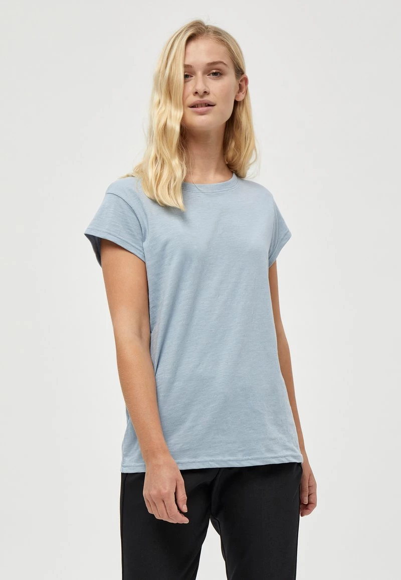 Minus Femme LETI T Shirt Basique Dusty Blue 3 Minus Femme LETI T Shirt Basique Dusty Blue