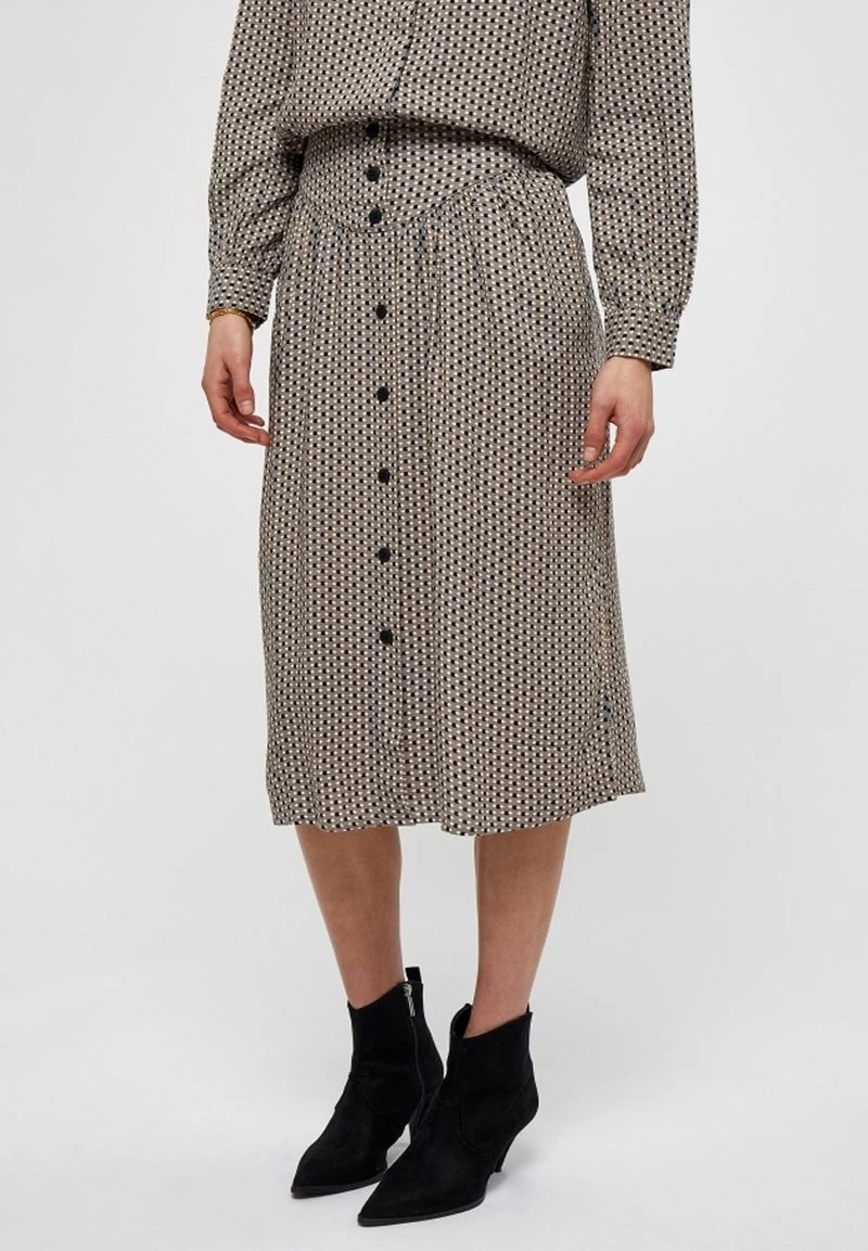 Minus JASMINA Jupe Trapèze Shadow Dot Steel Grey Print Femme 3 Minus JASMINA Jupe Trapèze Shadow Dot Steel Grey Print Femme