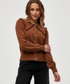 Minus Femme ELISA Gilet Rustic Brown Melange