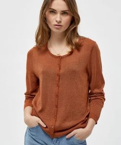 Minus NEW LAURA Gilet Burned Hazel Lurex Femme