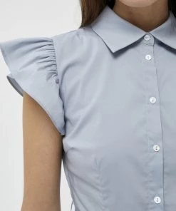 Minus Femme Robe Chemise Dusty Blue -SOLDES D'ÉTÉ - Minus Fashion 75280fac2017426dbbf1b363721fbe0f