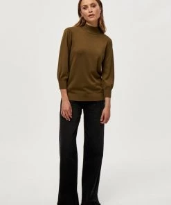 Minus Femme Pullover Dark Olive Melange