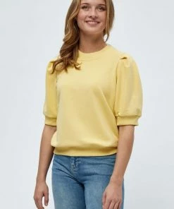 Minus Femme MIKA T Shirt Basique Yellow Straw